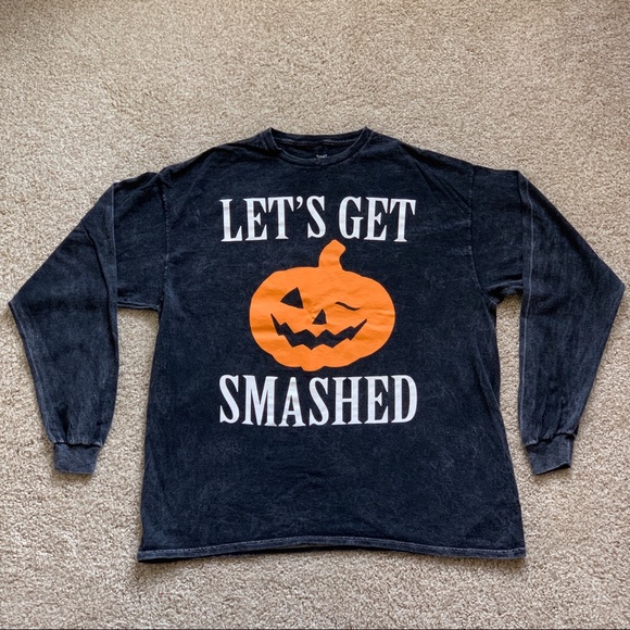 let's get smashed pumpkin shirt